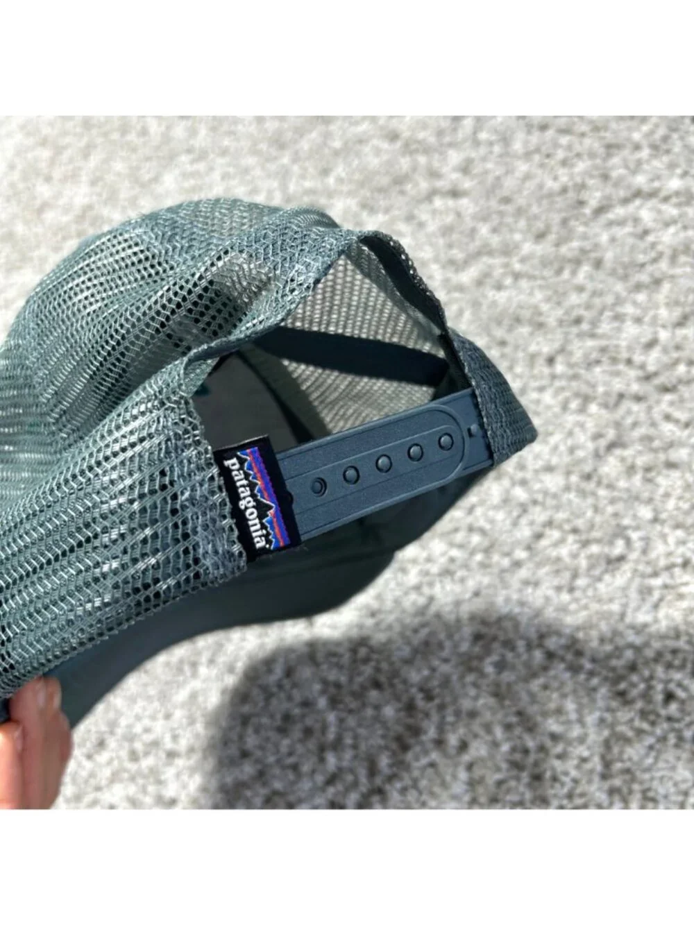 Patagonia Blue Fitz Roy Horizons Trucker Hat & Adjustable Straps